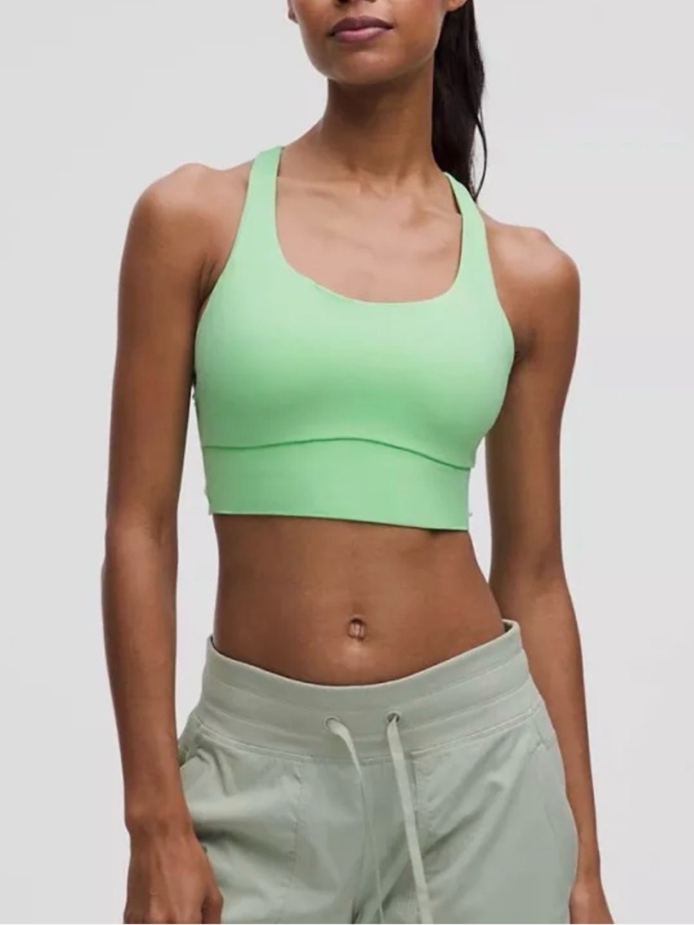 lululemon athletica Light Mint Crossback Longline Evolve Bra